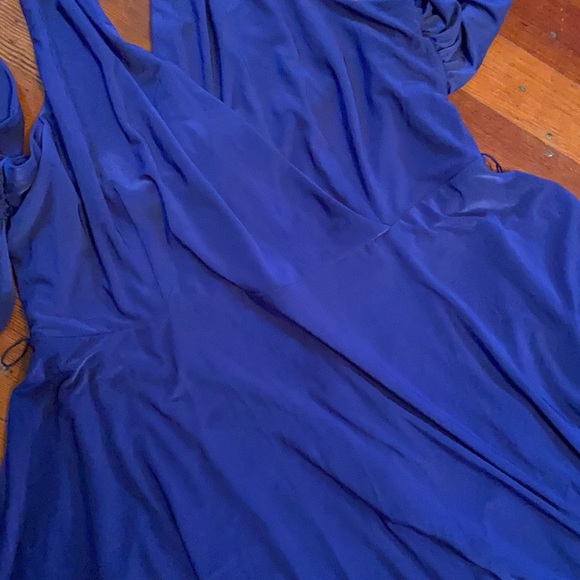 🆕 Dressbarn Halter Zip Back Purple Dress, Size 16 - Picture 5 of 9